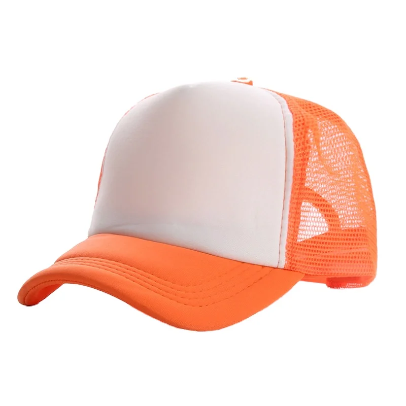 Wholesale customized hat processing, sublimation, heat transfer printing, sponge hat, adult color matching duckbill hat net