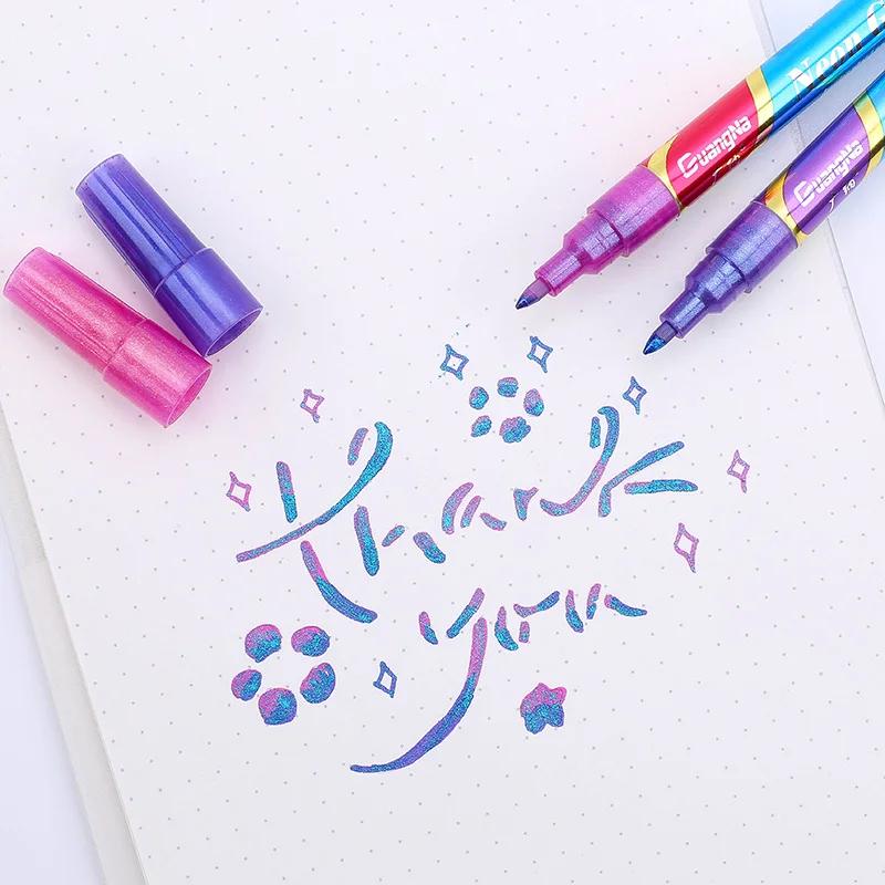 Super Gold Gel Pen Nails Paper Glass Ceramics Water Based Fluorescent Glitter Paint Pensparkle Marker Pen