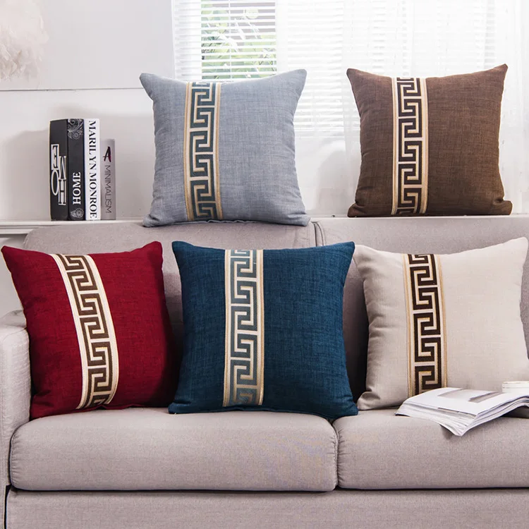 Американская хлопчатобумажная конопляная ткань 45x45 см декоративная наволочка для подушки офисного сиденья