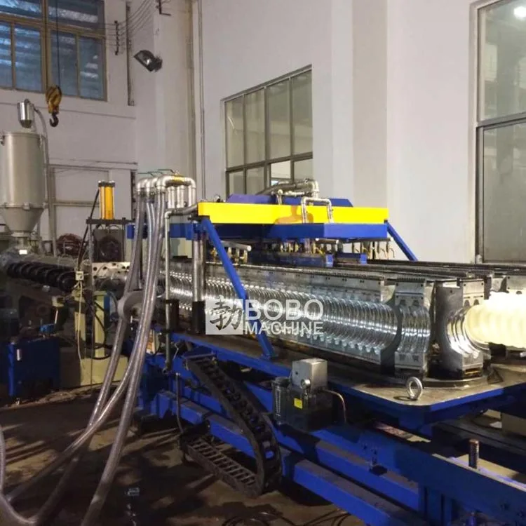 Electric high speed plastic corrugated pipe double wall extrusion machine