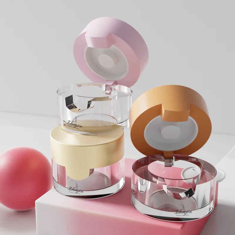 5g round transparent powder filp thick wall up treat protein decorative plastic jars