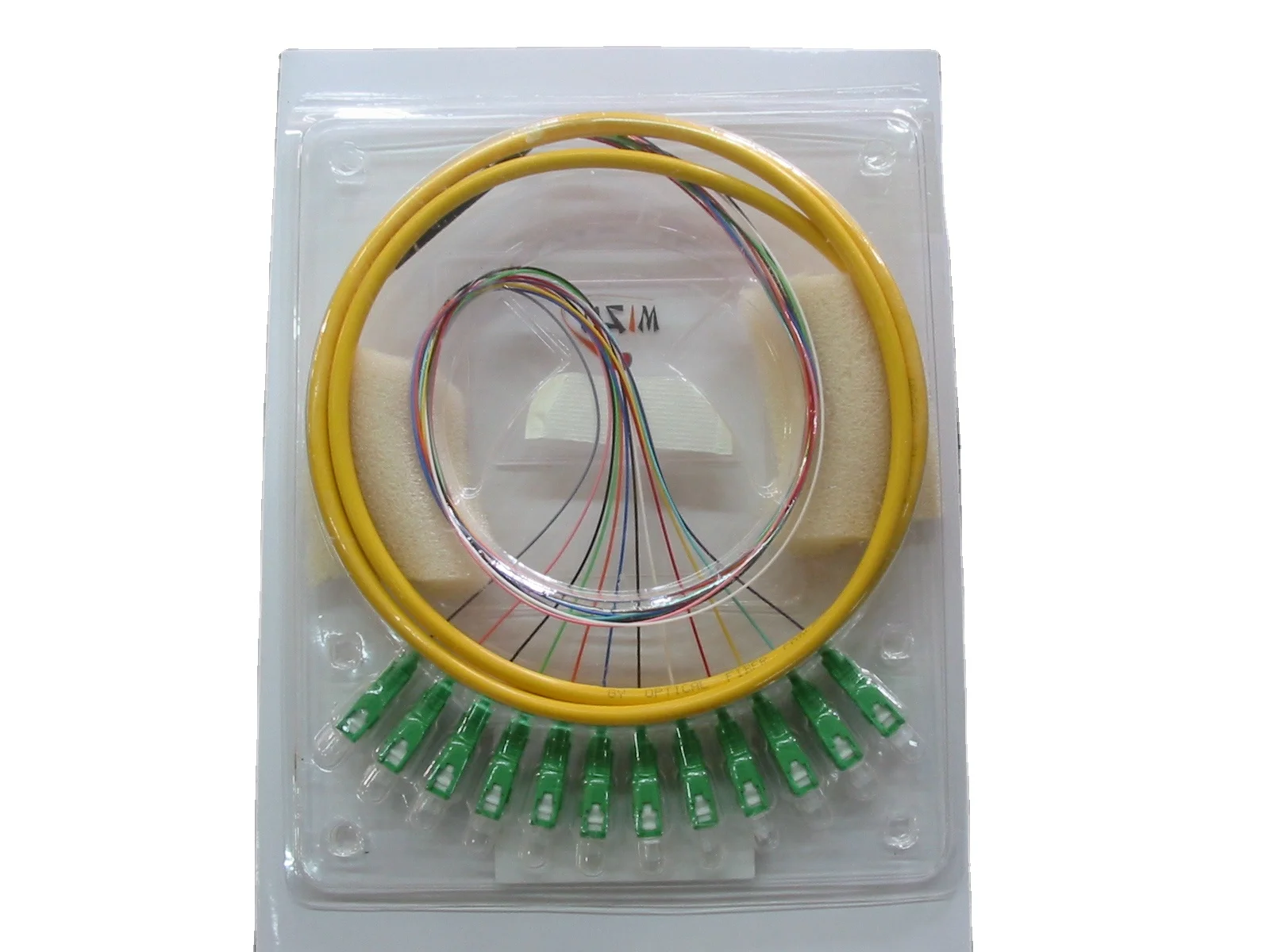 12 Cores pigtail optical fiber jumper  SC/APC Connectors Pigtail 1.5m  1m  0.9mm cable lszh 12colour