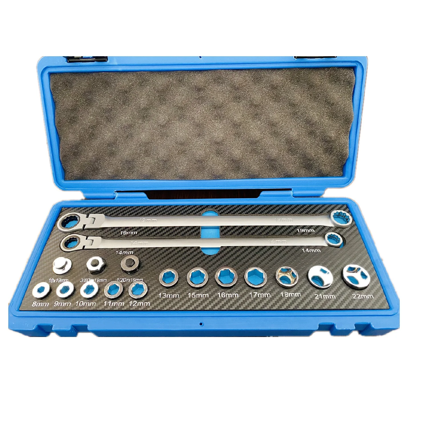 17pcs Lengthen Type Ratchet Wrench Set Multi Specification Socket Sets