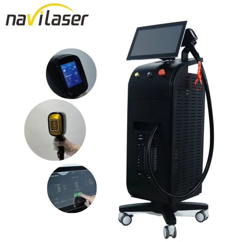 Professional high intensity black fast 808nm diode laser hair removal machine