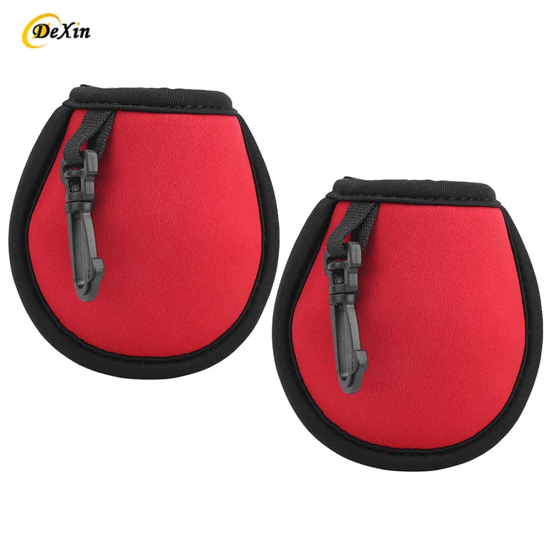 Customized High Quality Neoprene Pocket Golf Ball Cleaner Bag with Carabiner for Golf Club