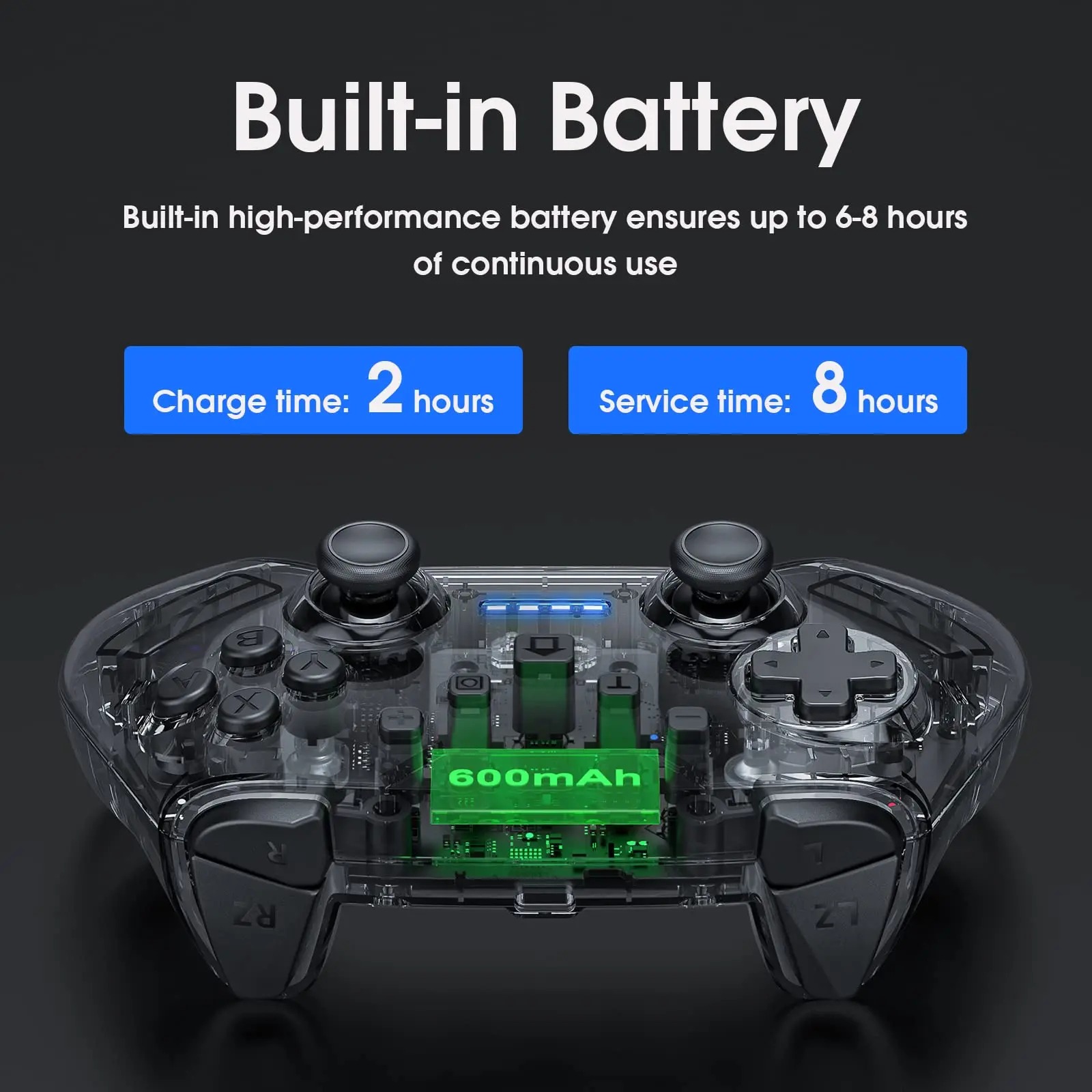 Hot sale BT dual vibration game controller for NS switch wireless gamepad RGB joystick video game console
