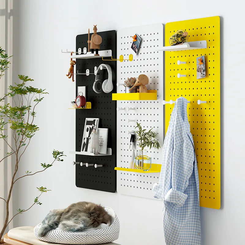 Nail-free rack storage box shelf pen holder sundries table finishing peg board organizer tools