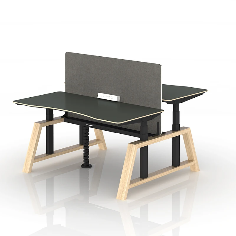 2 4 Person Office Workstations Electric Adjustable Standing Desk Smart Computer Desk