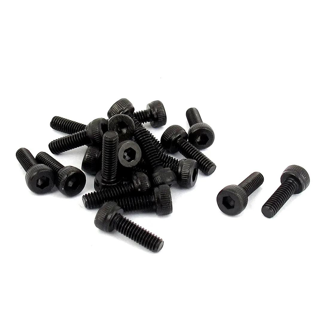 M2.5 x 8mm 12.9 Alloy Steel Machine Bolt Hex Socket Head Cap Screws Black 20pcs