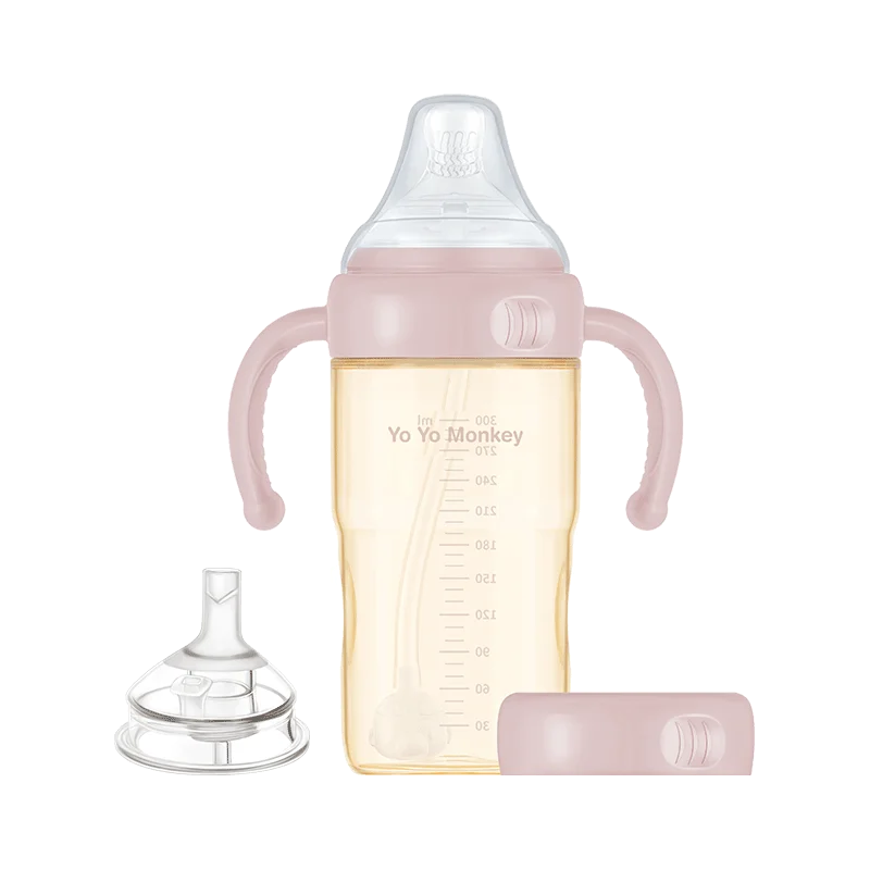 Оптовая Продажа с фабрики Бесплатная бутылка для кормления квадратным широким горлышком запасной крышкой и съемной ручкой картонная коробка 150 мл