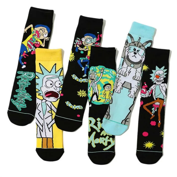 HY-1749 New 2023 Wholesale Men Socks Long tube Cotton Cartoon Man Stocking