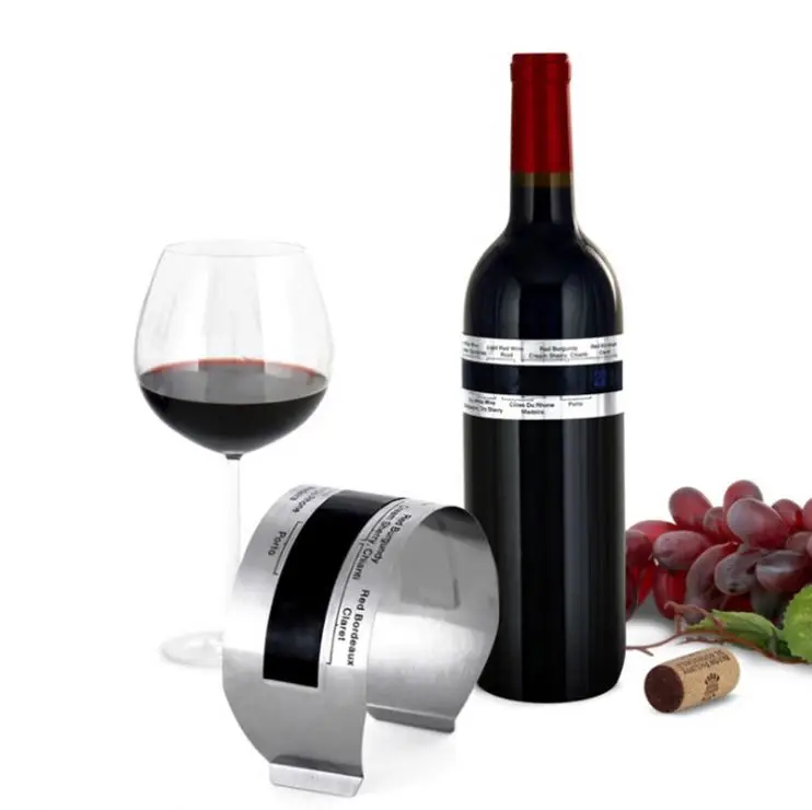 Temperature Sensor Bracelet LCD Display Instant Readout Digital Wine Bottle Thermometer For Wine Champagne Whisky