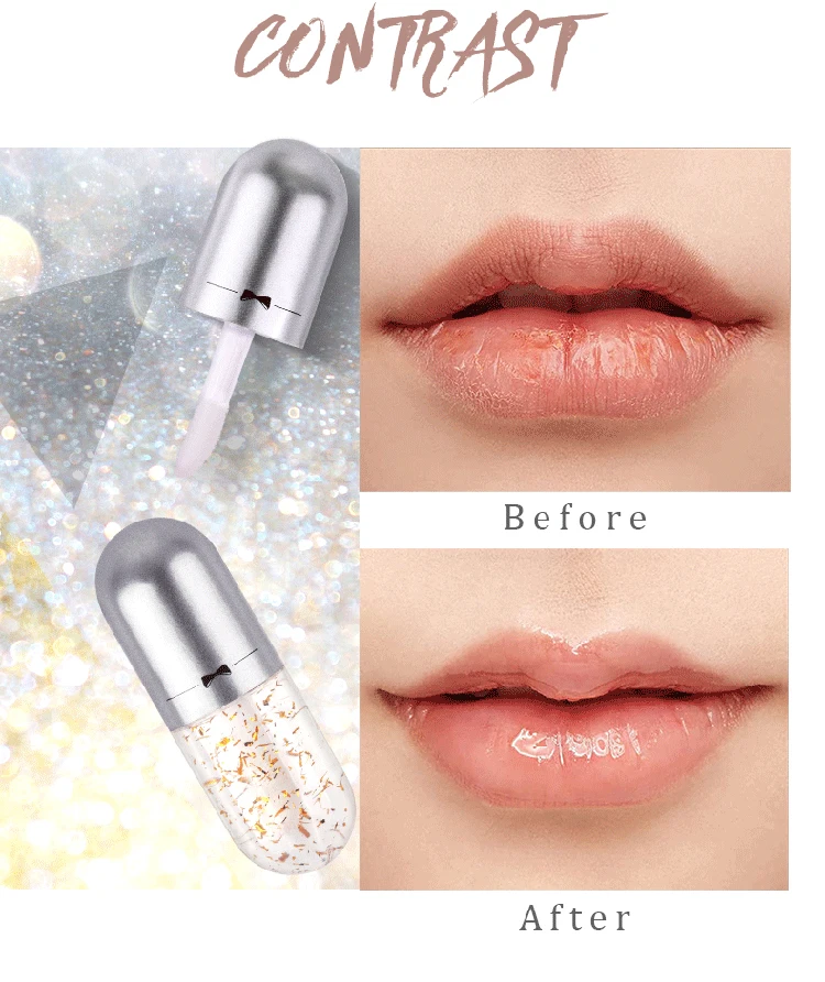 Manufacturer wholesale Capsule Lip Plumping Enhancer Serum Gloss Natural Custom Logo Moisturizing Lip Plumper Oil