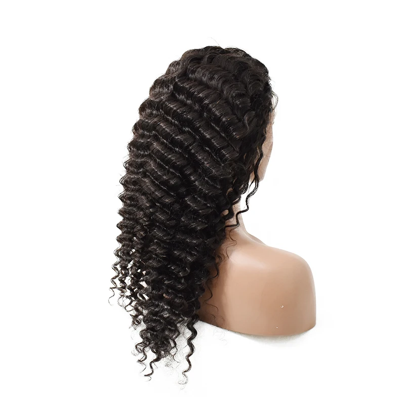13*4 deep wave lace frontal  wig  100% human hair  have different length in stock ready to ship