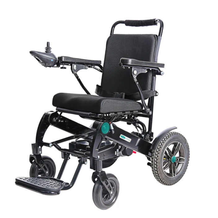 2022 certificates approved remote control portable folding electric aluminum wheelchair