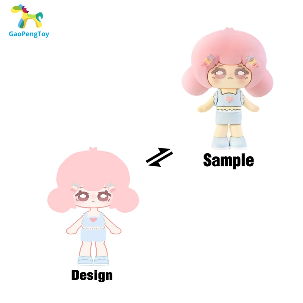 Gaopeng Toy soft Poly Vinyl PVC Custom Design Logo PVC Action Figure 3D Custom Dolls Figure