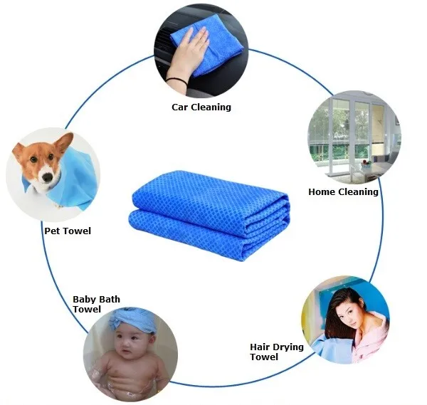 Custom Chamois Clean Cham Super Absorbent Shammy Cleaning Cloth Cycling Pva Towel Car Wash Chamois Leather