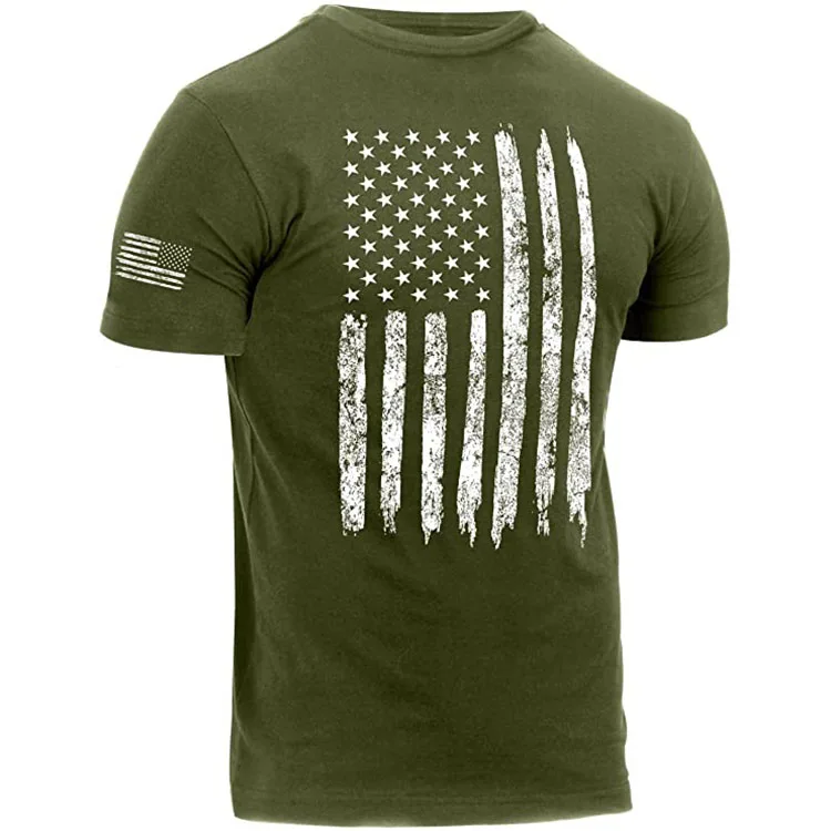 American Flag Tee T Shirt Pilot Custom Men T Fashion Shirt Distressed T-shirt Round Neck T-shirt