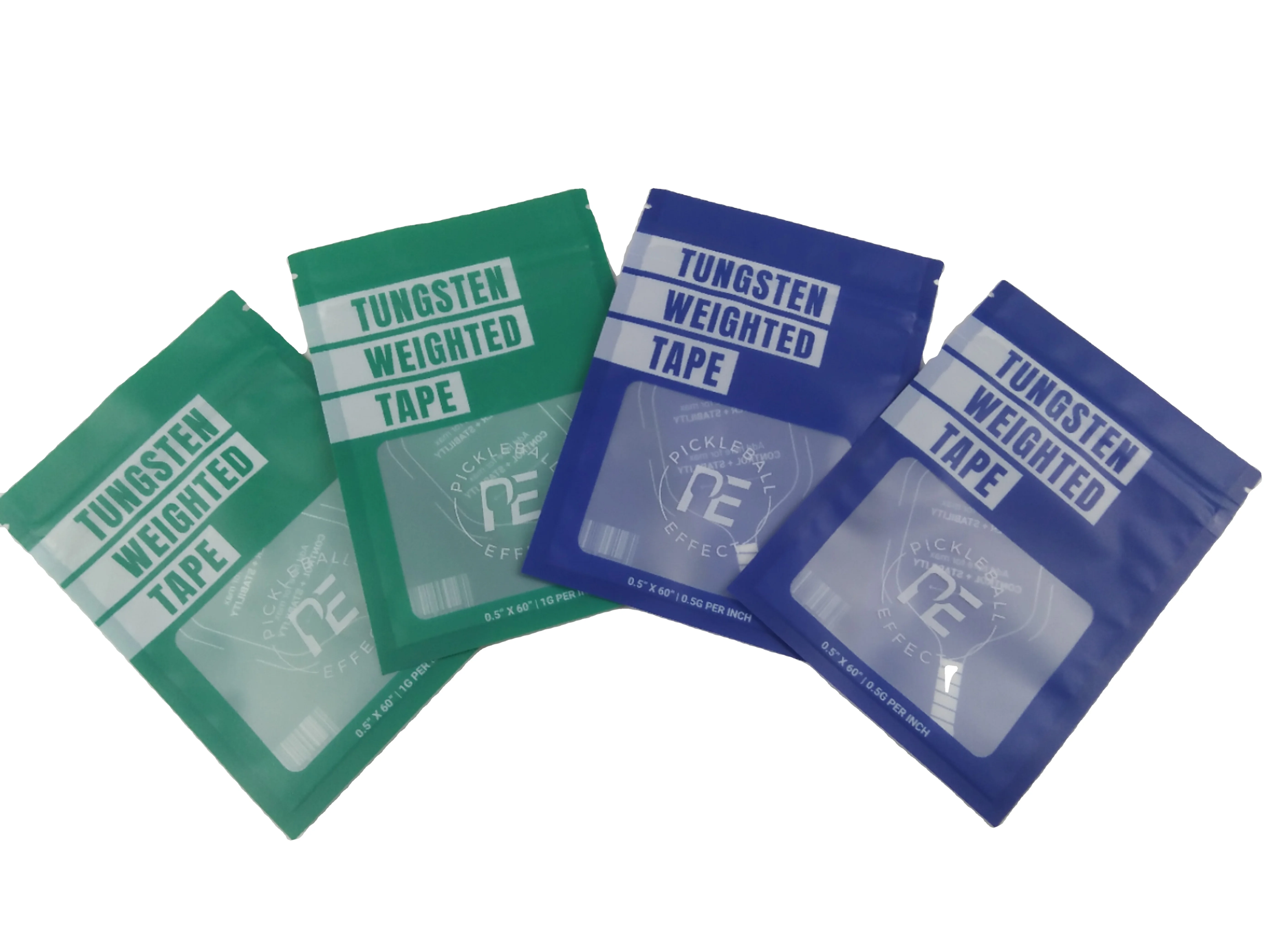 Matte Surface Smell Proof Zip Lock Pickleball Tape Sachets Customized Design Logo Sport Equipment Packaging