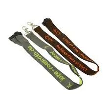 Customized embroidered lanyard woven lanyards no minimum order