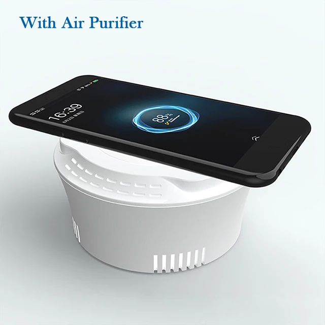 New Products 3 in 1 10W Phone Fast Charging Portable USB Wireless Car Charger with Negative Ion Air Purifier