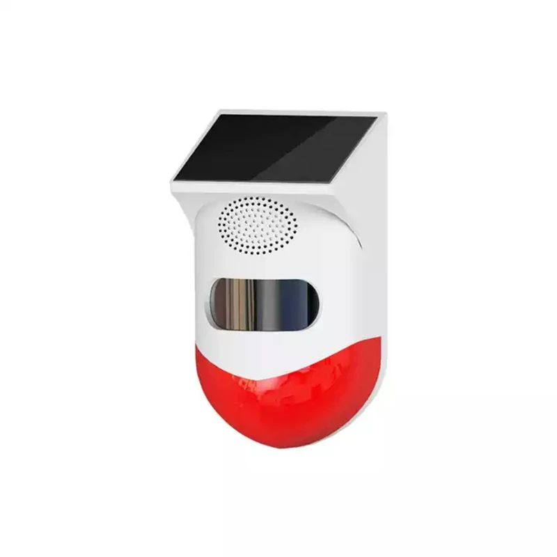 Solar Charging Infrared Motion Sensor Outdoor Siren Home Garden Gate Security Alarm System Detector Sound Light