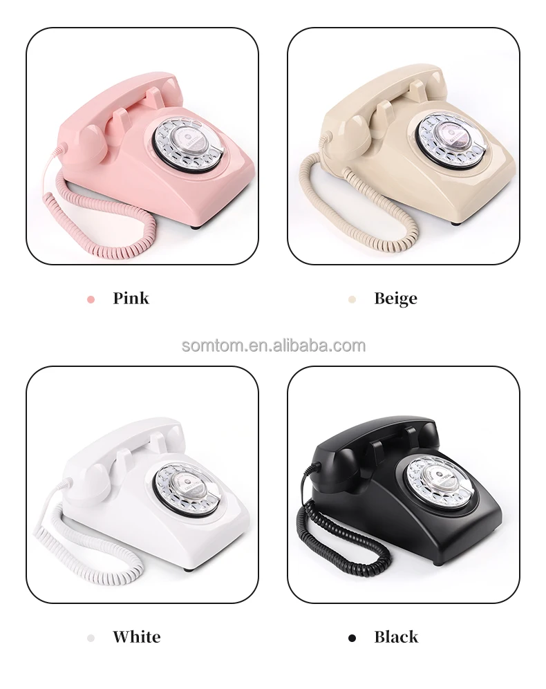 Vintage Guestbook Telephone  Rotary Phone Retro Wired Phone Recording Audio Guest Book Phone Wedding