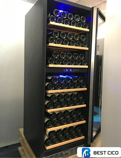 1.62m High Quality Compressor Wine Cooler luxury design wine refrigerator SF-128D