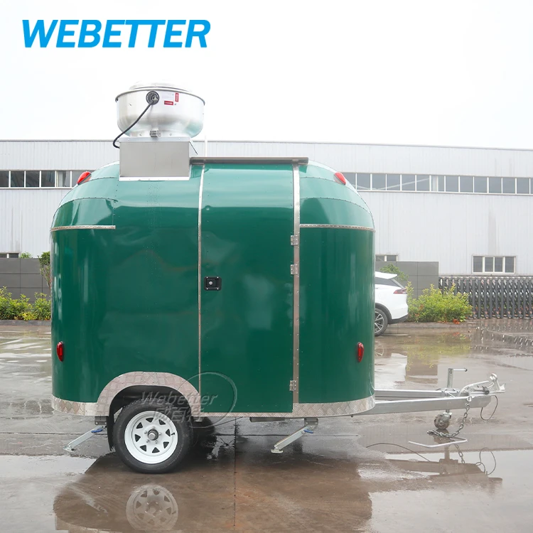 WEBETTER Foodtrailer Stainless Steel Food Truck Mobile Fast Food Cart Food Vending Carts for Sale