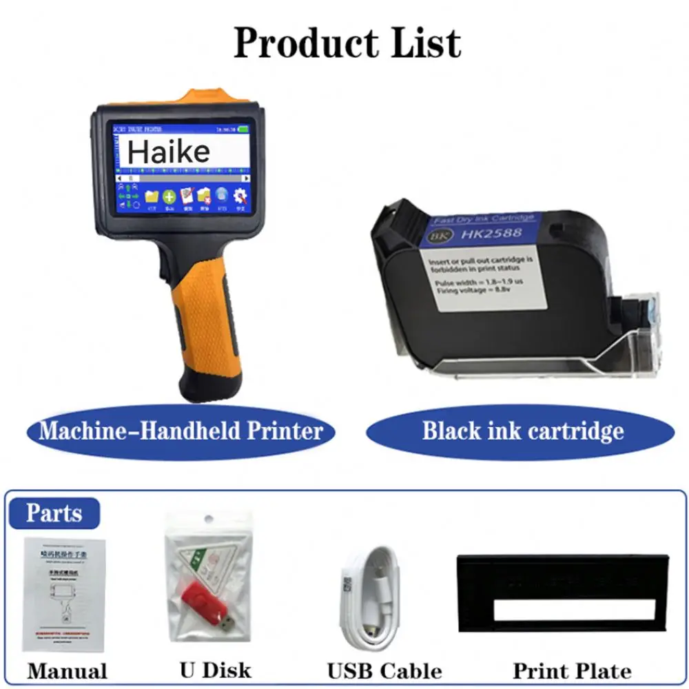 Good Quality Portable Small Handheld Inkjet Printer Print Paper Electric Service Provided Automatic Solvent Ink 1set