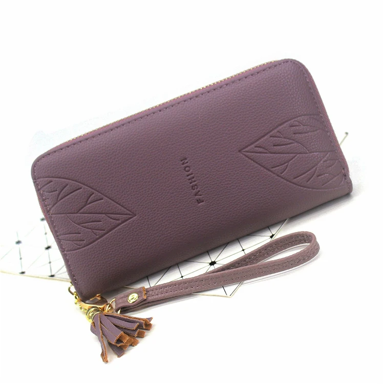 Promotion Cheap High Quality PU Leather Wallet Women With Debossed Logo