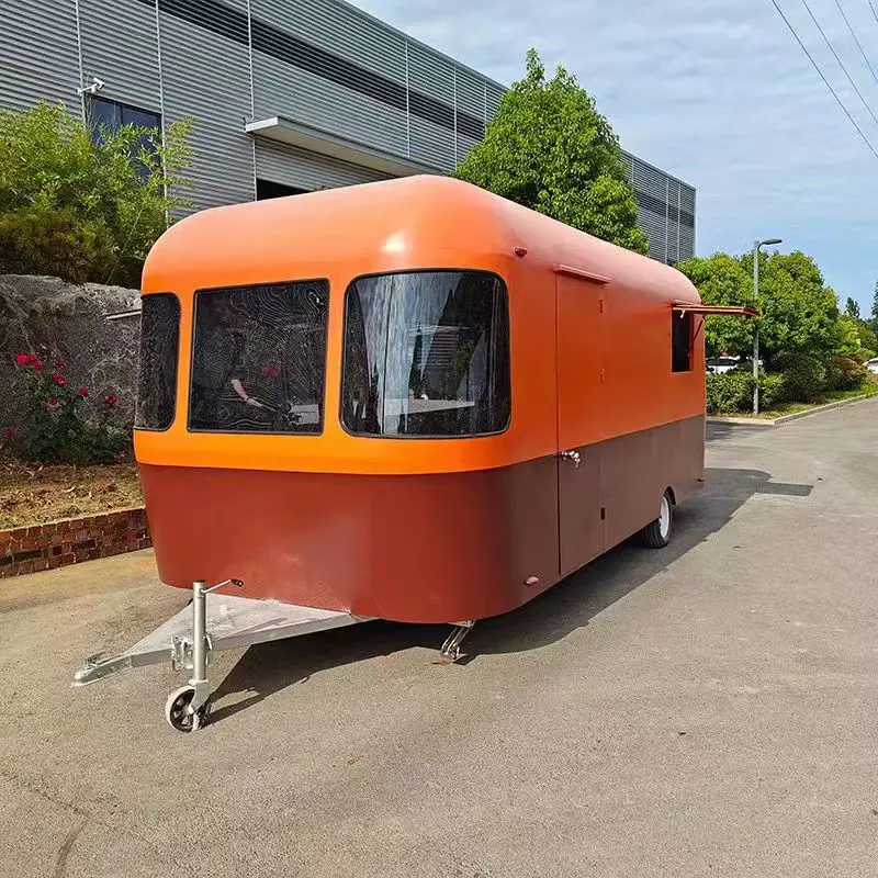 Catering Mobile Kitchen Fast Food Trailer Fully Equipped Mobile Coffee Shop Airstream Food Truck With Full Kitchen