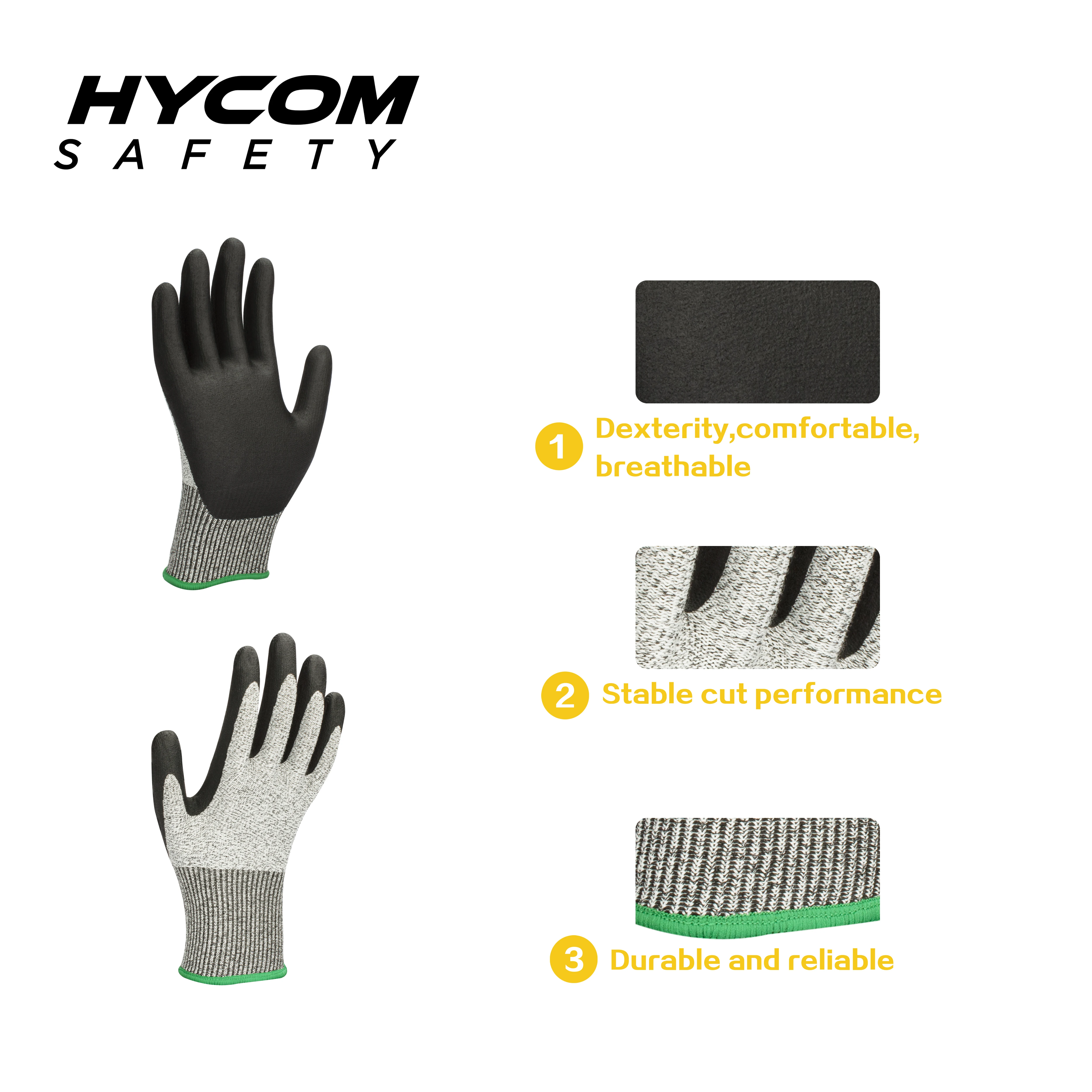 
ce certificate cheap price nitrile coated anti-cut safety gloves industrial 