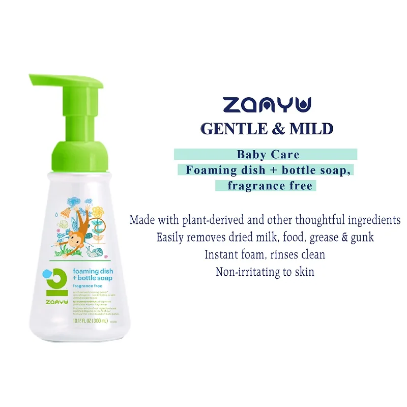 OEM Wholesale Dish Washing Liquid Dish Soap Fragrance Free Foaming Dish Bottle Soap Liquid