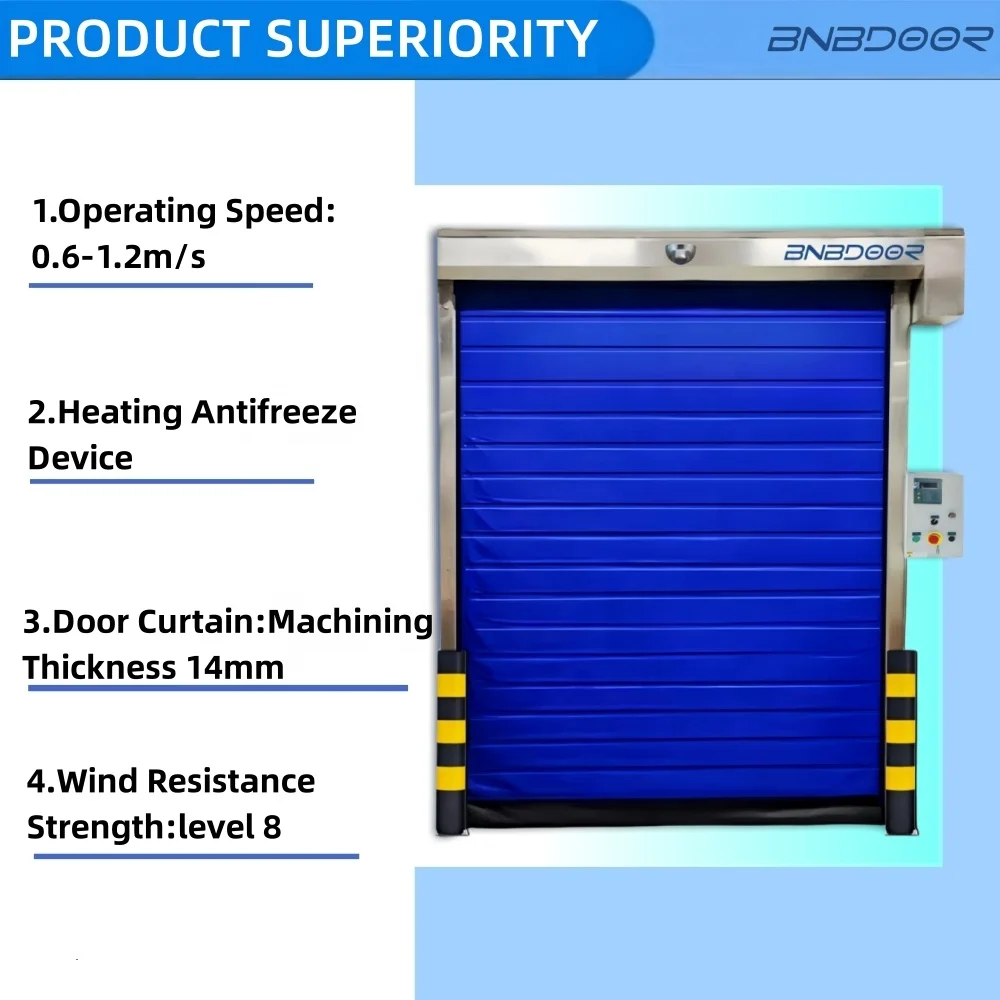 HOT automatic industrial fast door workshop thermal foam roller shutter PVC cold storage freezer high speed rolling quick door