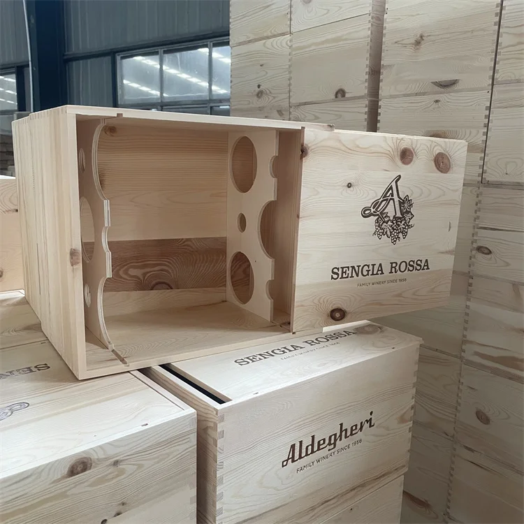 Wine Bottle Wood Storage Gift Box Wooden Cheap Wine Boxes