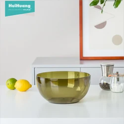 Wholesale dinnerware big round kitchen restaurant 9 inch clear salad bowls reusable PP plastic bowl
