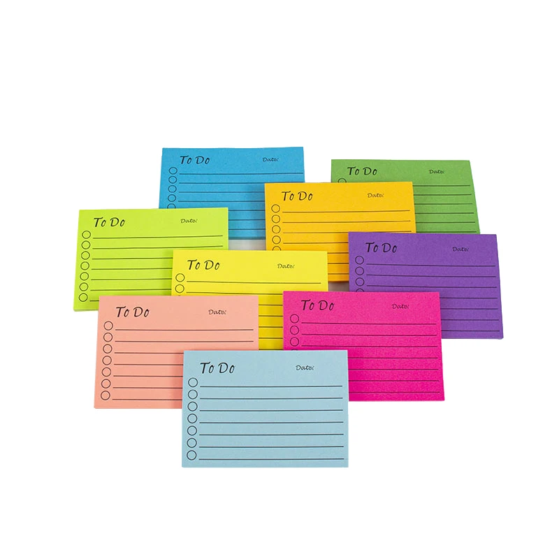 Set of 9 Cute Self-Adhesive To-Do List Chestlist Sticky Notes with Lines Loose Leaf Index Card Memo Notes for Writing and Gifts