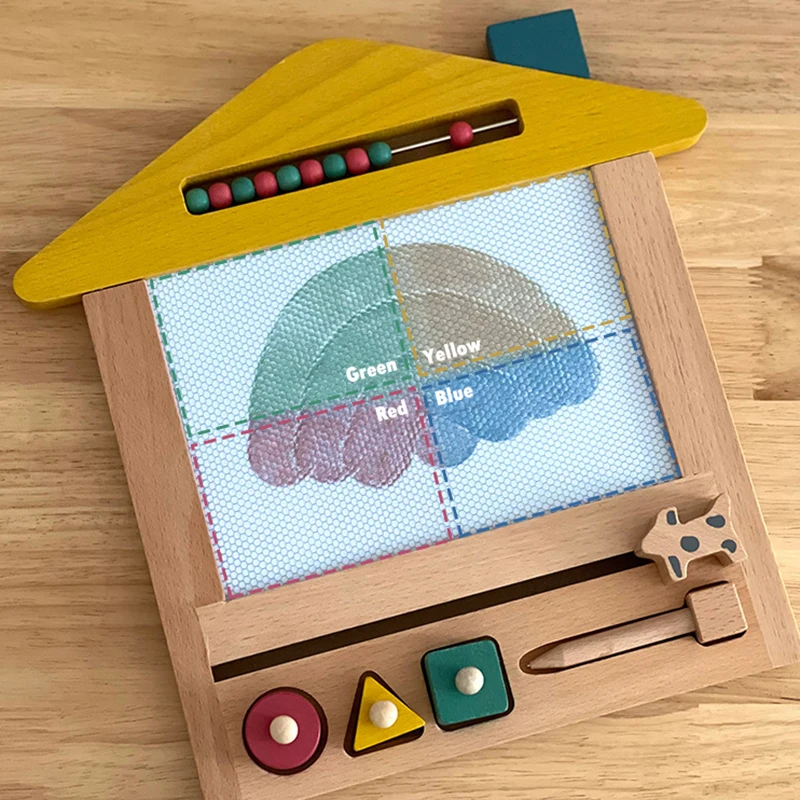 Beech Art Children Magnetic Drawing Board Painting Toy Montessori Sensory Education Game Learning Writing Sketch Pad