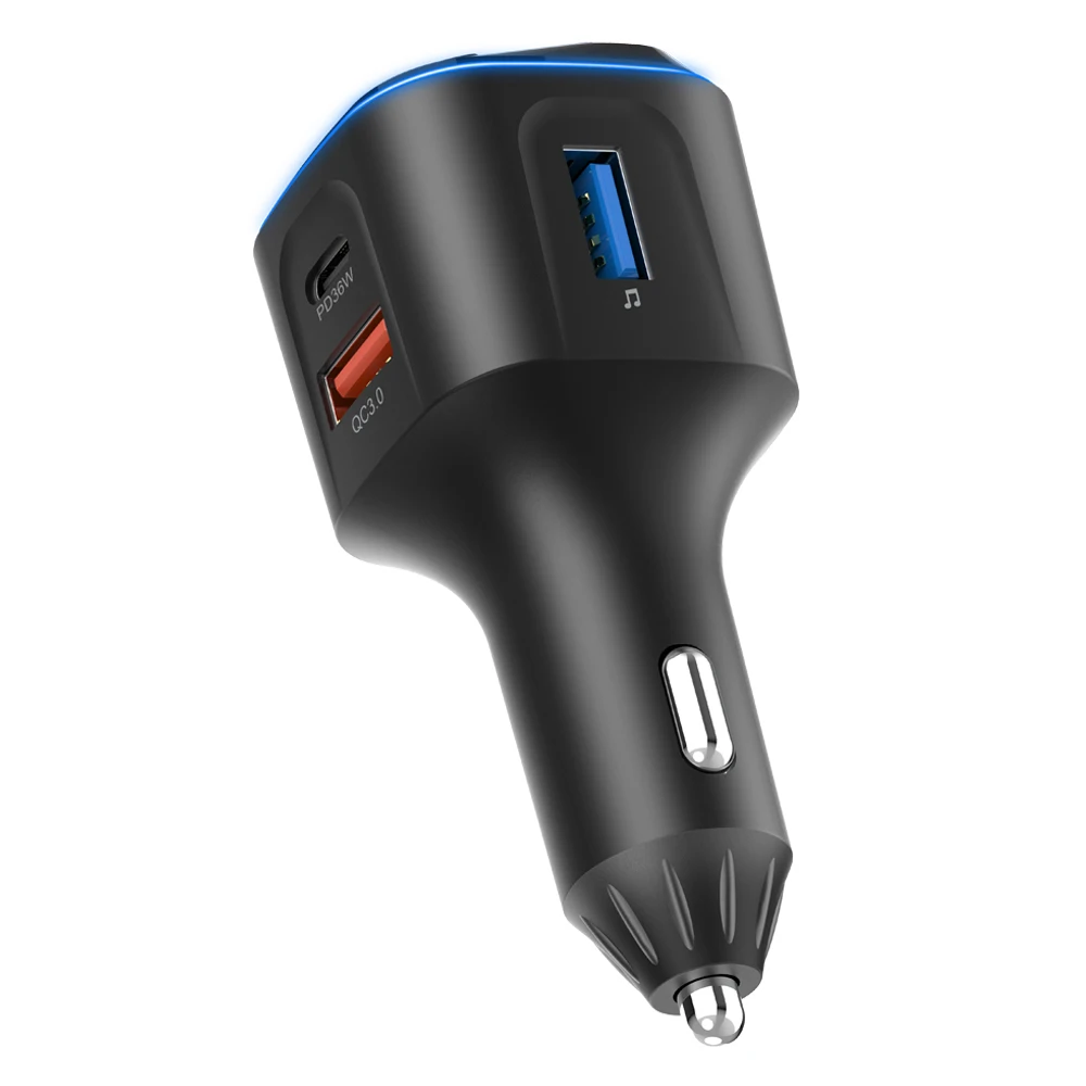 Автомобильный MP3-плеер Стерео авто радио QC3.0 18 Вт + PD36W mp3-плеер с большим экраном Bluetooth 5 0 FM аудио передатчик BC80L