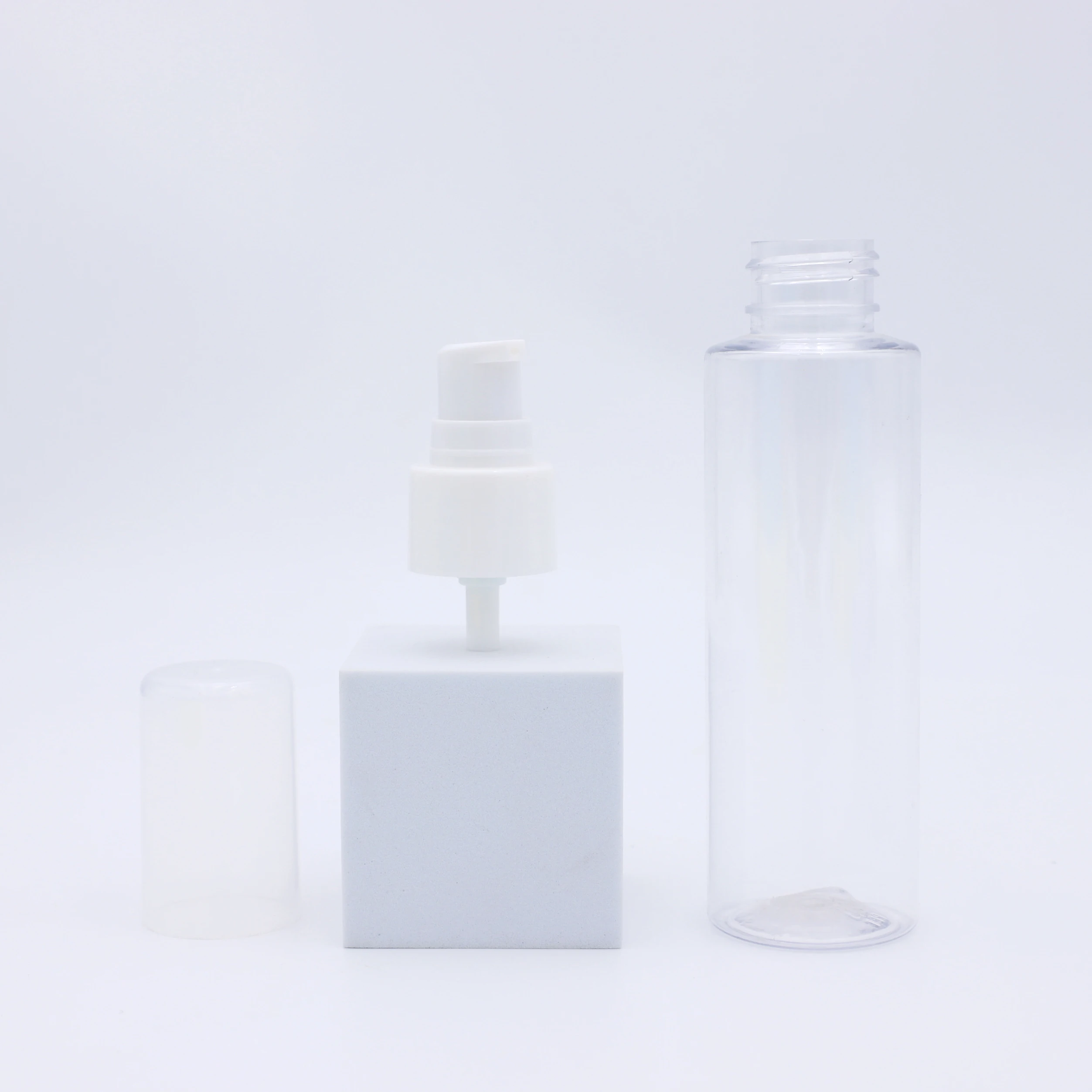 20/410 24/410 20/415 24/415 White Plastic Treatment Pump Cream Oil Pump with Full Transparent Cap