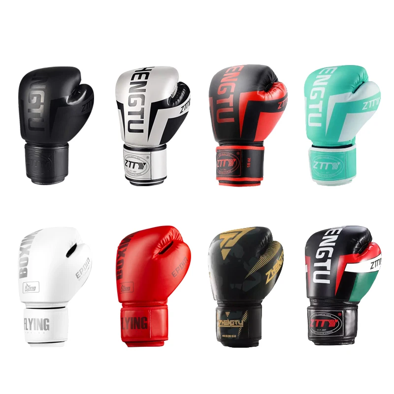 Wholesale Pu Leather Design Your Own Training Manufacture Fighting Boxing Gloves 10oz 14oz 16oz