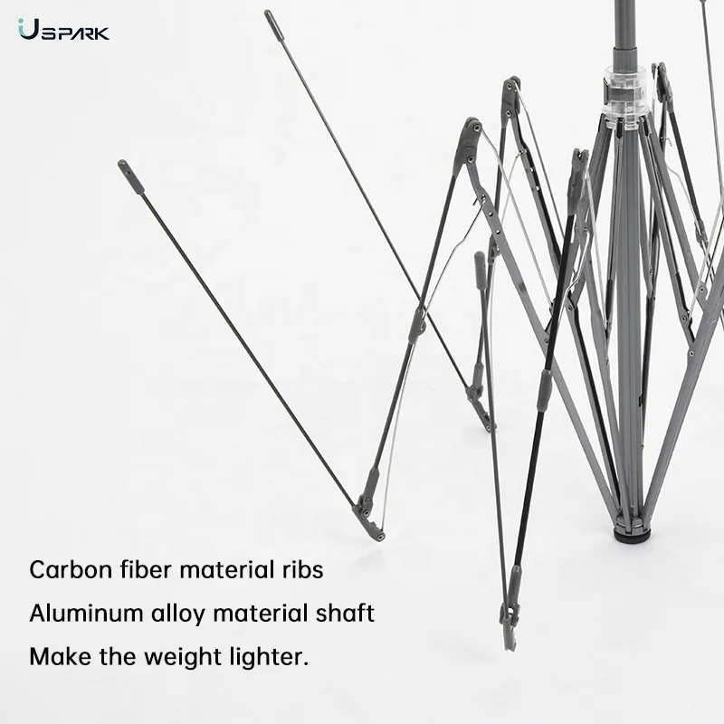 Newly Developed Folding Manual Windproof Compact Ultra Light Carbon Umbrella For Japan Korea Market