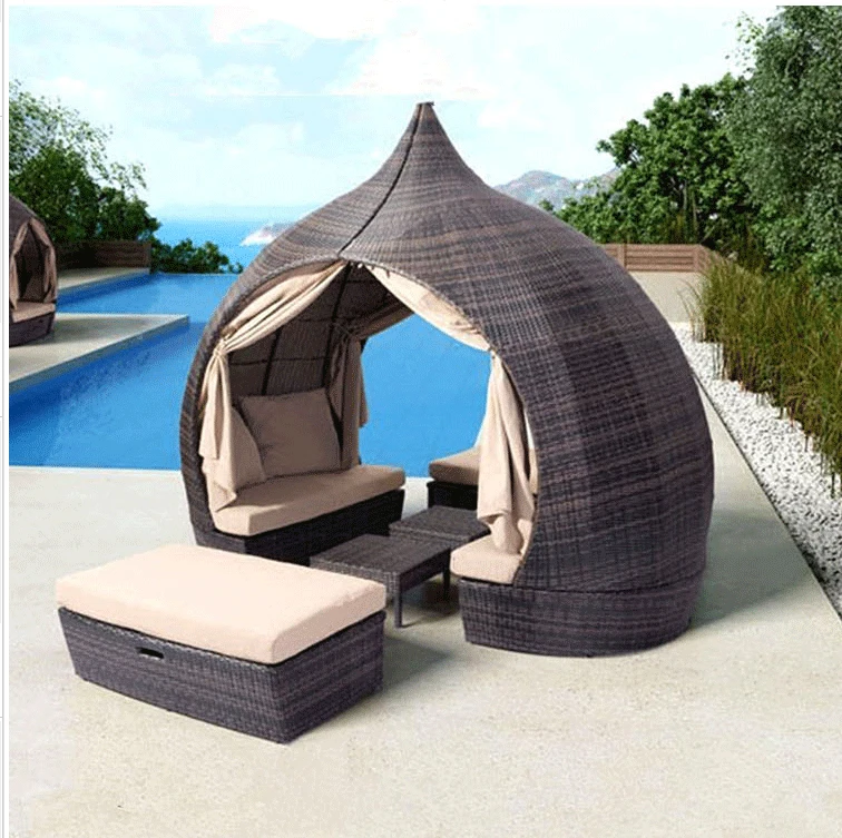 wholesale  KD outdoor pear daybed furniture