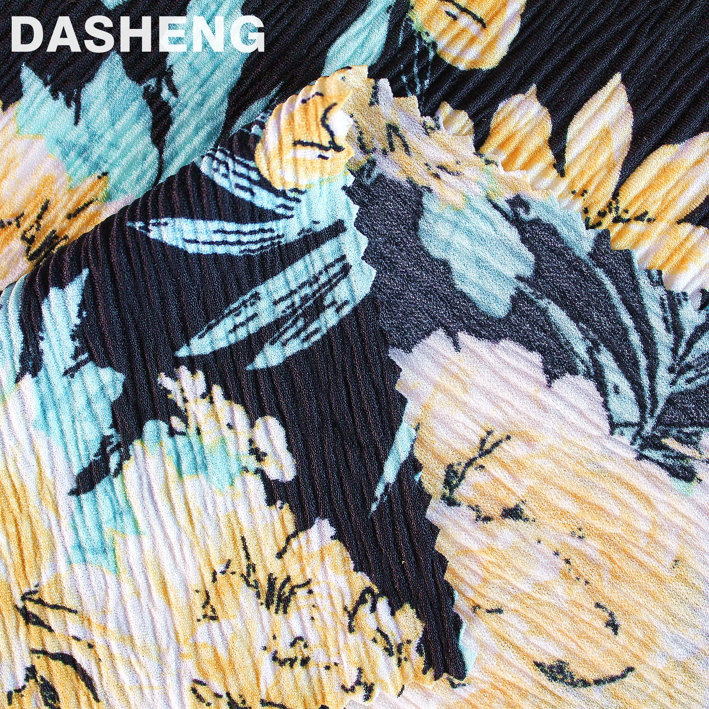 Лидер продаж, Модная трикотажная мягкая крученая Полиэстеровая креп-Джерси с принтом и покрытием для одежды, топы/брюки/платья