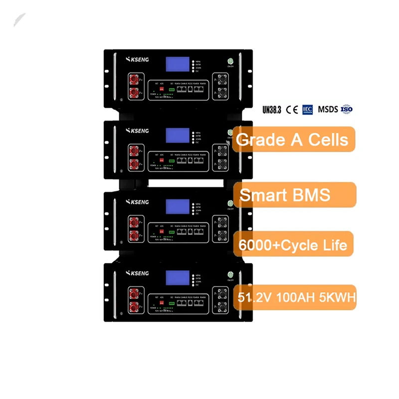 51.2V 100Ah 5Kwh Rechargeable Solar Home Energy Storage Battery 48V 10Kwh Lithium Battery With Smart BMS