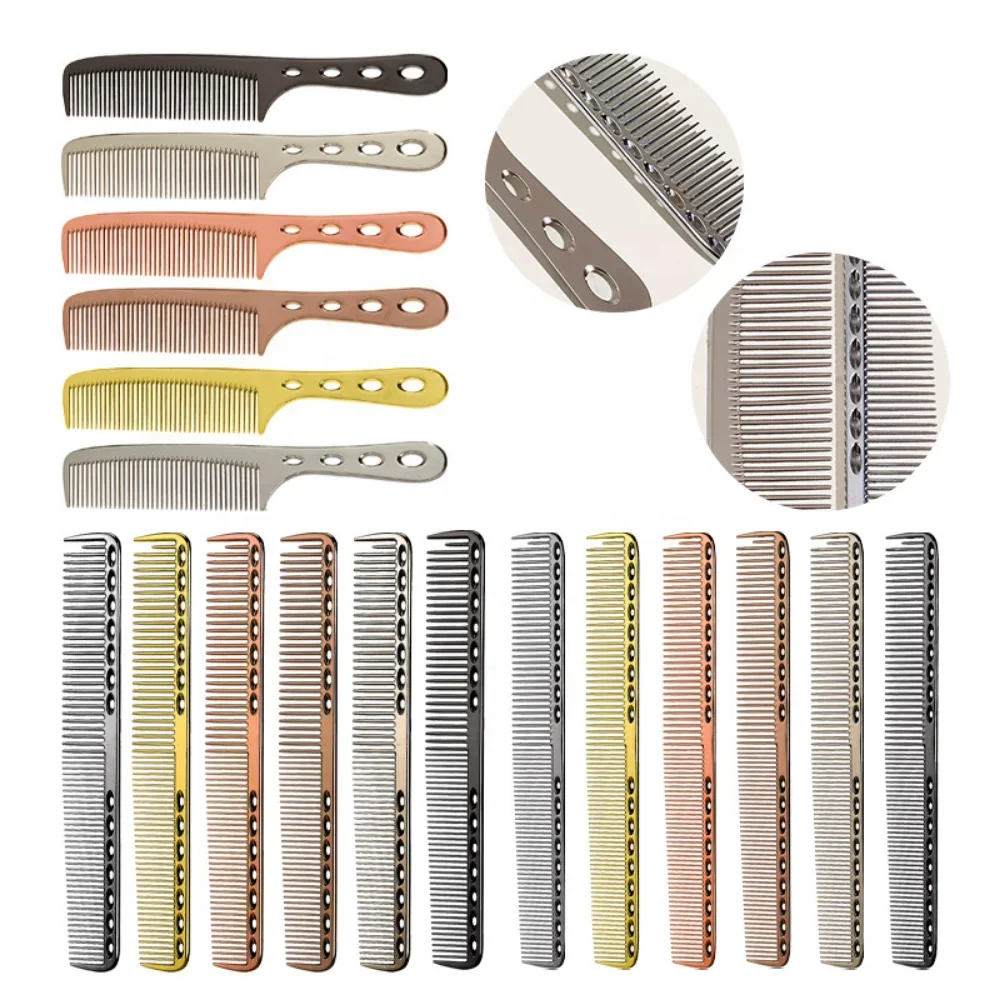 Space Aluminum Hair Comb Pro Hairdressing Combs Hair Cutting Dying Hair Brush Barber Tools Salon Accessaries