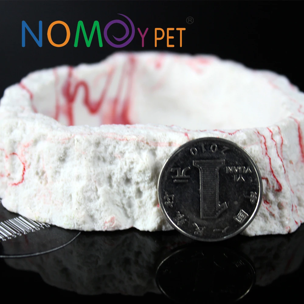 NOMOYPET New Design Resin Food Water Bowl Feeding Dish For Snake Lizard Chameleon Gecko