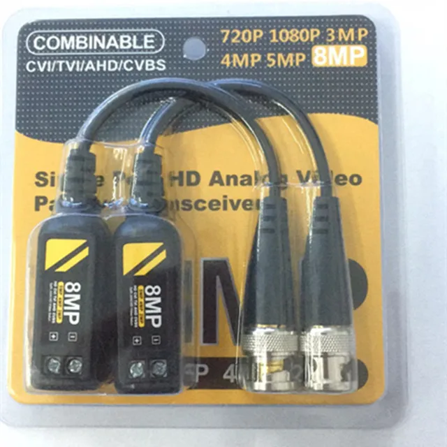1080P 5mp 8mp  AHD/HD-CVI/TVI/CVBS Passive HD Video Balun