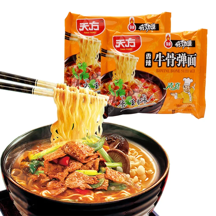 108g Wholesale Instant Noodles In Bags Spicy Beef Halal Certified Factory